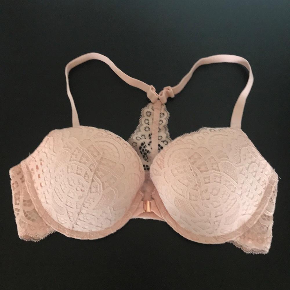 Auden Radiant Front Clasp Lace Back Racerback Bra